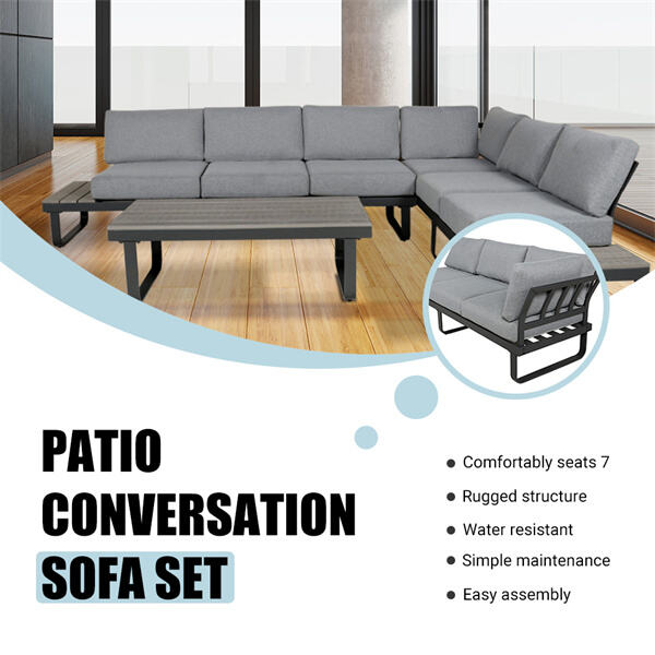 Ideal for outdoor dining, lounging, or relaxing in the sun.