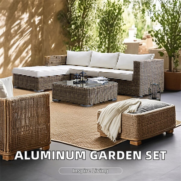 Mesa y sillas de lujo para patio