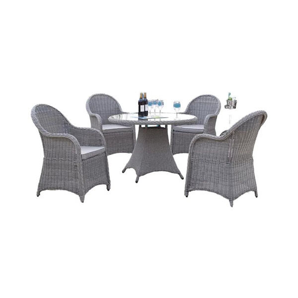 Añade elegancia a tu patio con una moderna mesa redonda