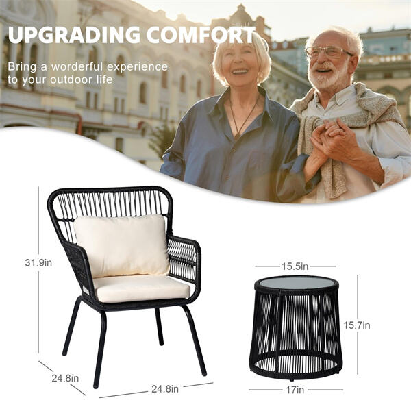 Beståndig och vädermotståndskapabel utemöbelstolssätt för alla årstider