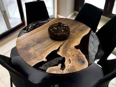 Round Coffee Table Materials: Epoxy-Wood vs. All-Resin Construction