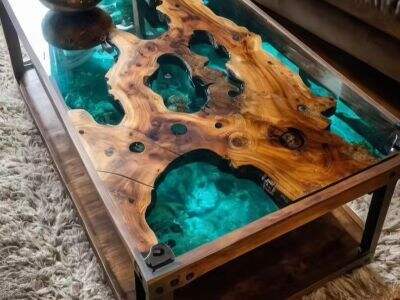 Flower-Infused Epoxy Tables: Botanical Art as Functional Furniture