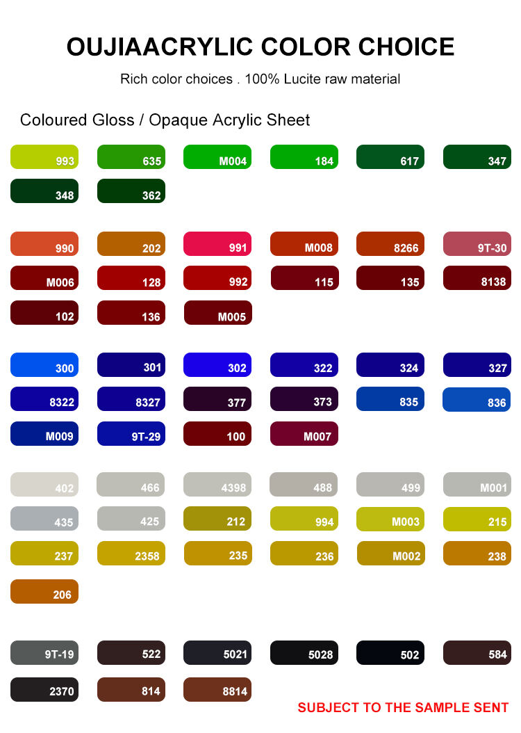 Custom Size  Acrylic Sheet Colored factory