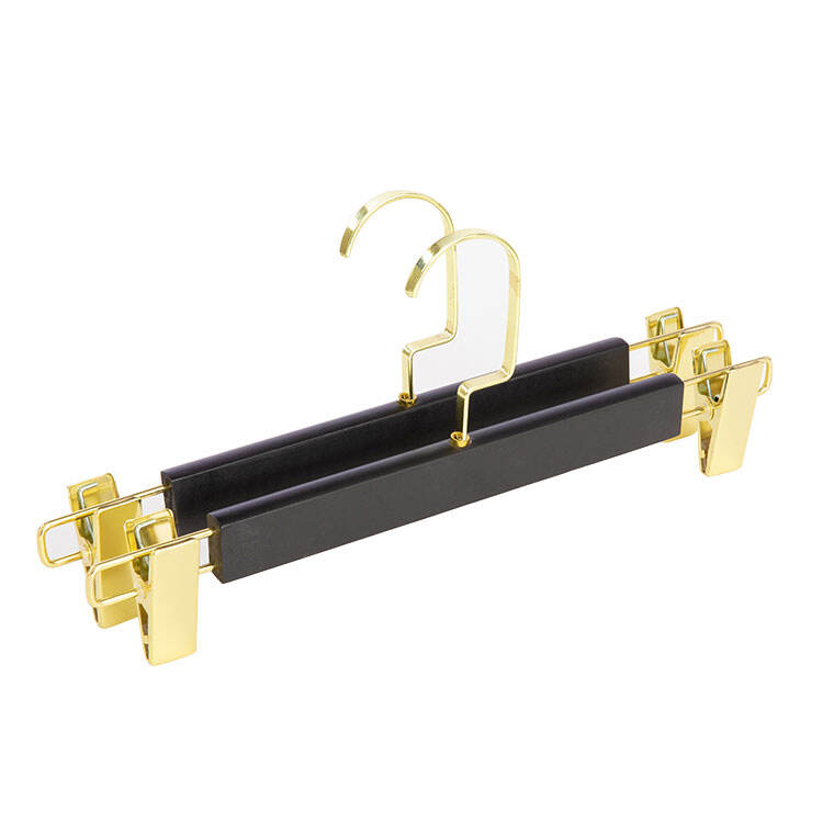 100 Pack Wooden Hanger Adult Baby Child/children Black Clip Trouser Clothes Coat Wooden Hangers with logo manufacture