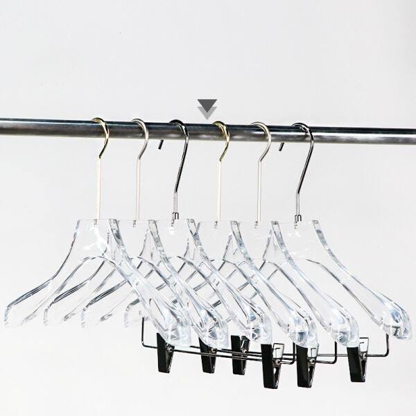 Upgrade Your Closet with Clear Plastic Clothes Hangers for a Clean and Modern Look
