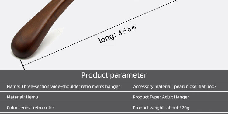 Yaoxiang Strength Supplier Retro Modern Luxury Natural Dark Coat Wood Shirt Hanger Wooden Cloth Hangers Wholesale manufacture