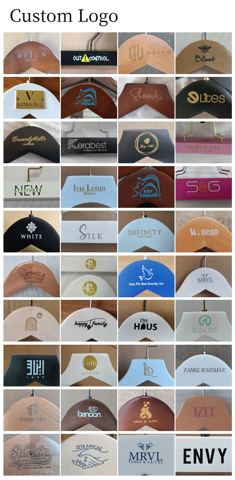 Wholesale Luxury Men's Shirts Durable Custom High Quality Heavy Duty Non-slip Wooden Clothes Coat Hanger With Gold Hook manufacture
