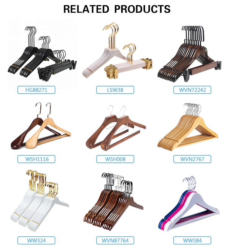 Premium Custom Logo Dark Walnut Luxury Wooden Coat Suit Hanger with Velvet Pant Bar factory