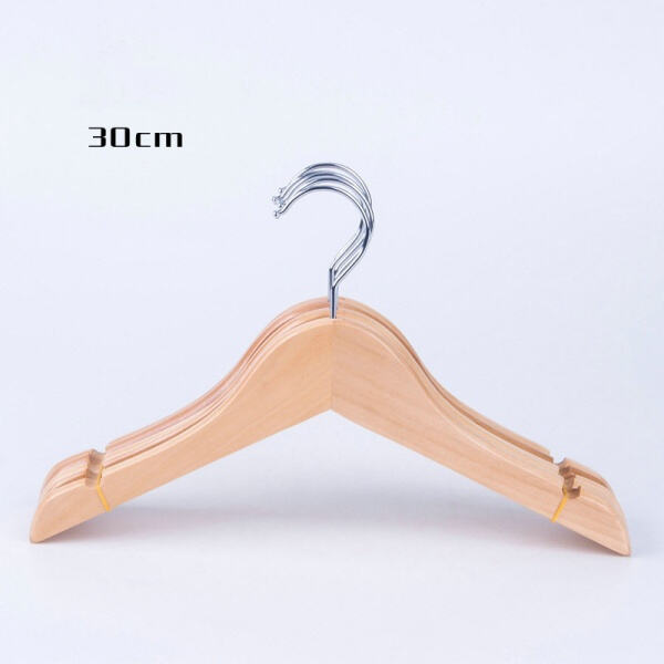 Add a touch of charm to your child's closet with wooden coat hangers