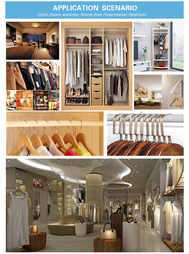 Factory Wholesale Luxury Solid Wood Hangers Retro Cedar Wooden Cloth Hangers details