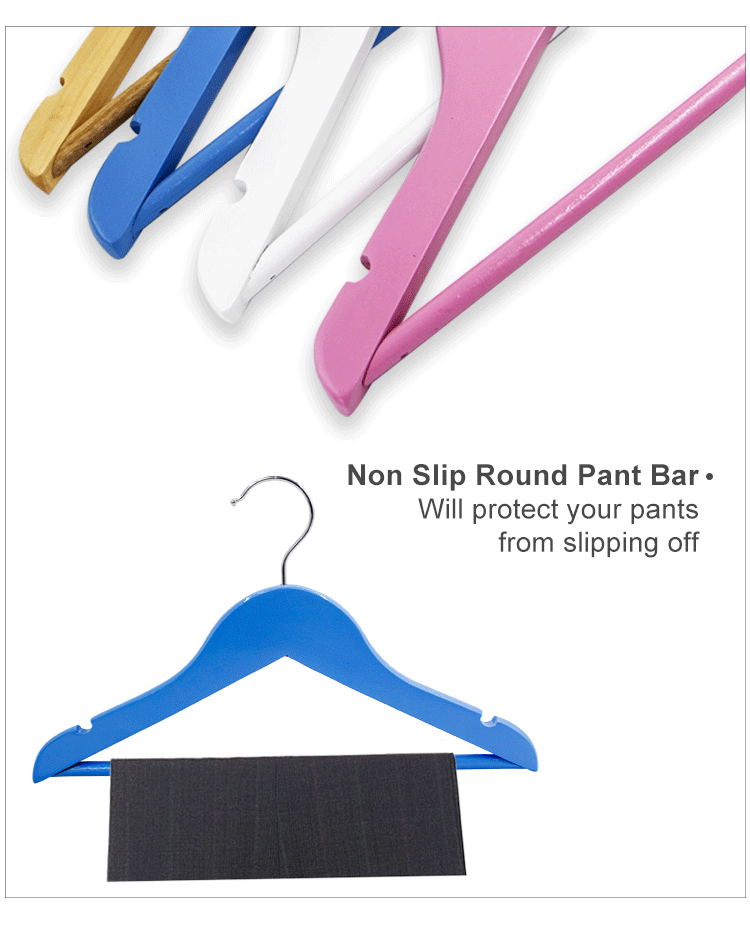 Custom Sign Baby Kids Clothes Wood Frame and Gold Decoration Coat Decoration Clamp Dress Pants Trouser Towel Coat Clothes Hanger supplier