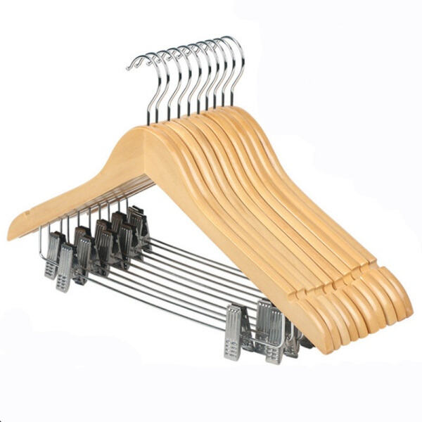 Elevate your wardrobe with these elegant wooden hangers