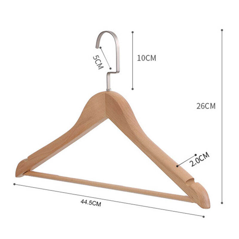 Factory Outlet Luxury Hotel Wooden Coat Hanger Original Color Wooden Clothes Hanger factory