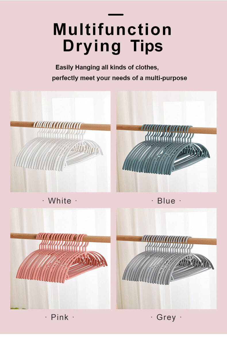 product 2021 new wide shoulders non slip clothes hanger heavy duty cheap white hanger plastic-1