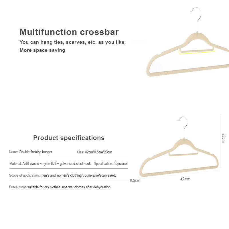 Wholesale Hot Sale Non Slip Popular Flocked Hanger Black Velvet Coated Plastic Hangers factory