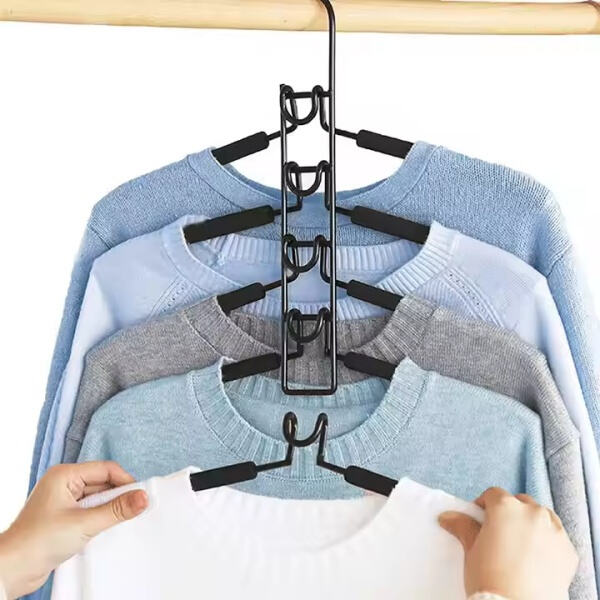 Say goodbye to messy piles of clothes with a bedroom clothes hanger