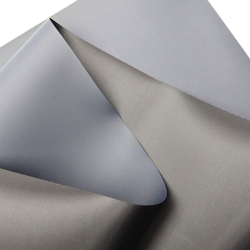 TPU Coated 420D Nylon Airtight Laminated Fabric-Gray