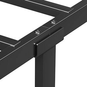 Matte Black Single Size Bed Frame with Heavy-Duty Metal Slats Modern Design for Bedroom Easy Assembly & No Box Spring Needed details