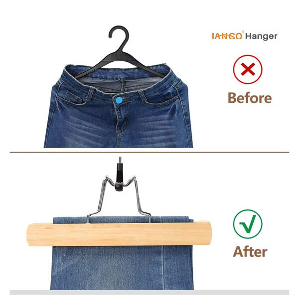 Tận dụng tối đa không gian tủ quần áo với móc treo quần jean tiết kiệm không gian