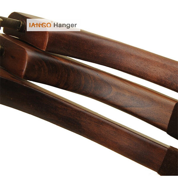 Elevate your closet organization with natural wood hangers