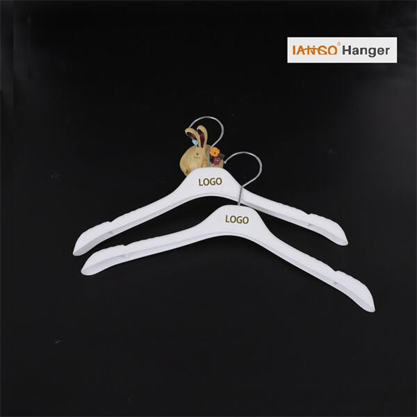 Upgrade your closet storage system with sleek white plastic hangers