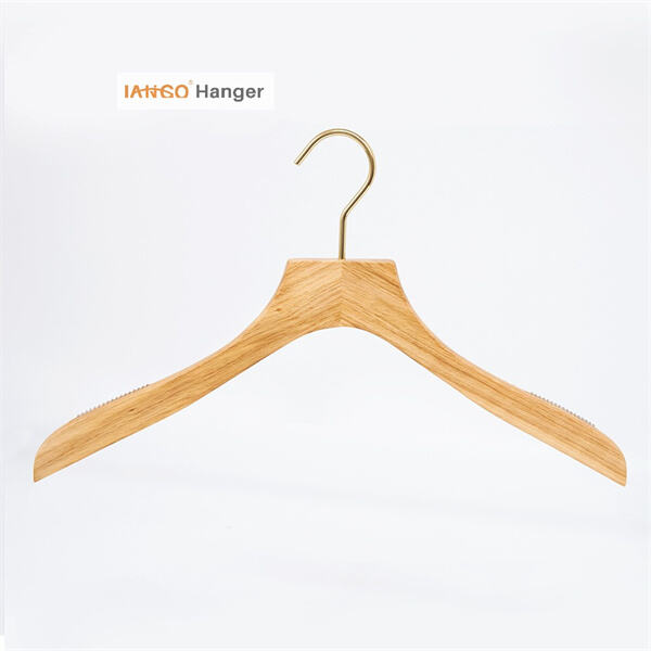 Upgrade your wardrobe with a touch of nature using a natural wood coat hanger