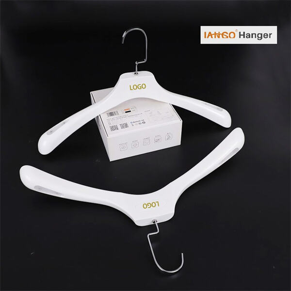 Say goodbye to flimsy hangers with durable white plastic options