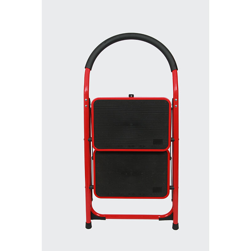 product foldable household stainless steel ladder telescopic folding top 2 step ladders-2