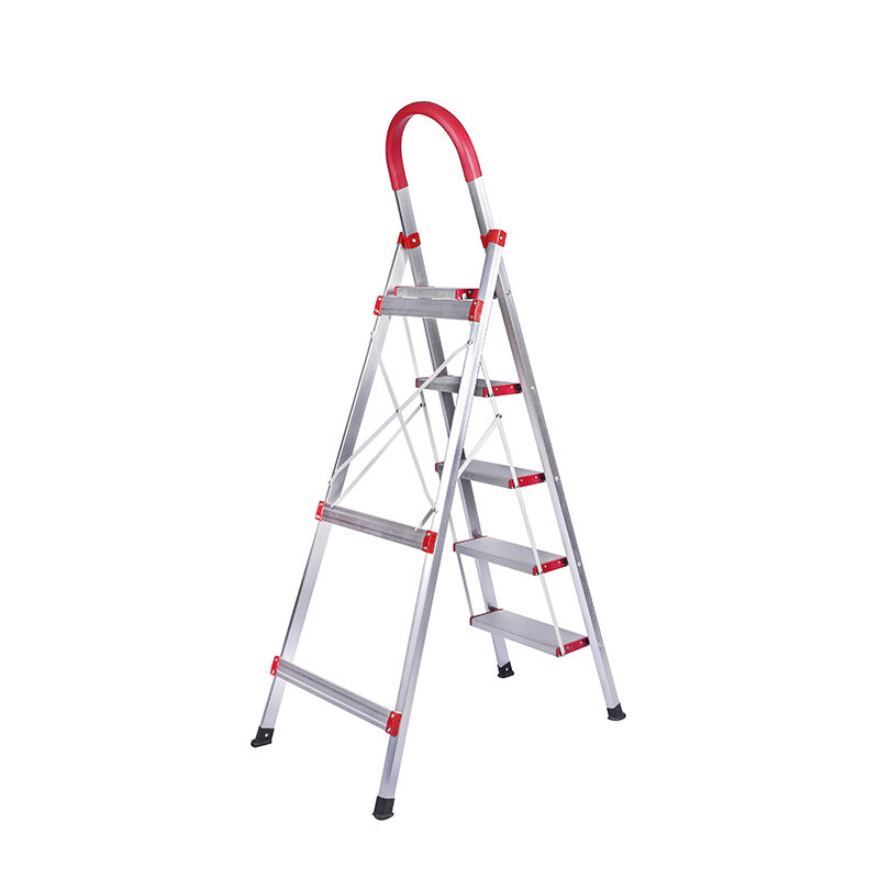 product 225lb step design portable stepstools aluminium ladder with double platform-3