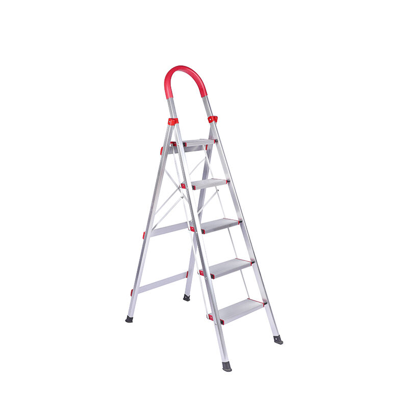product 225lb step design portable stepstools aluminium ladder with double platform-4