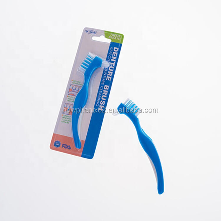 High quality oem double sided denture toothbrush with CE support customization manufacture