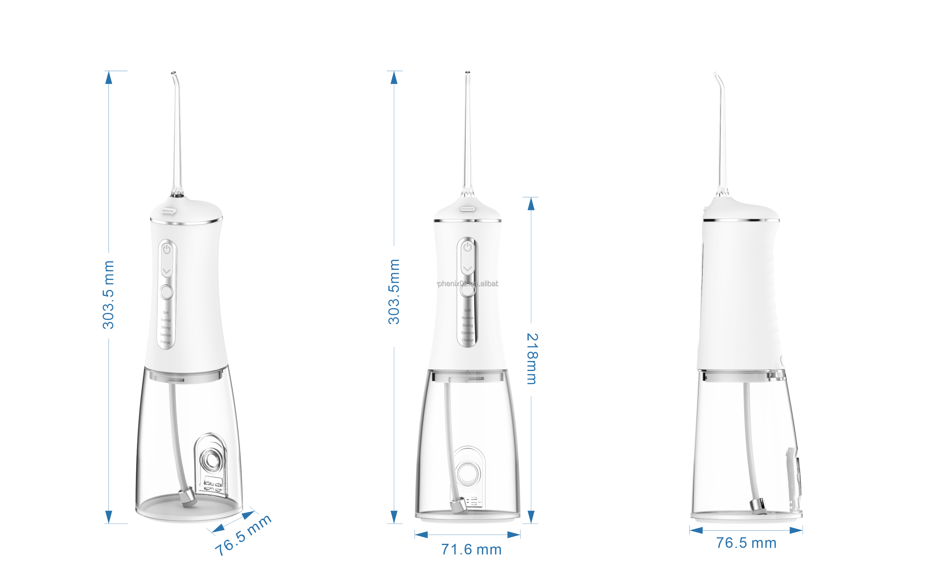 IPX7 temporizador adulto engrenagem opcional limpeza oral vibração acústica dentes de descarga de água fabricação de desinfecção ultravioleta