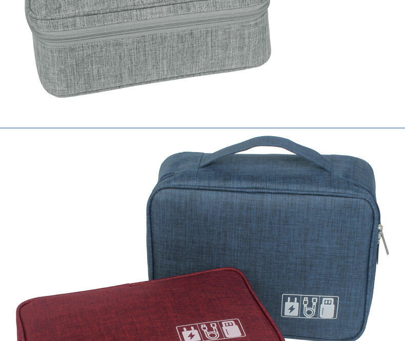 Custom Bag logo Portable Travel Organizer Bags Earphone Digital Case Electronics Accessories Cable Organiser Storage Bag manufacture