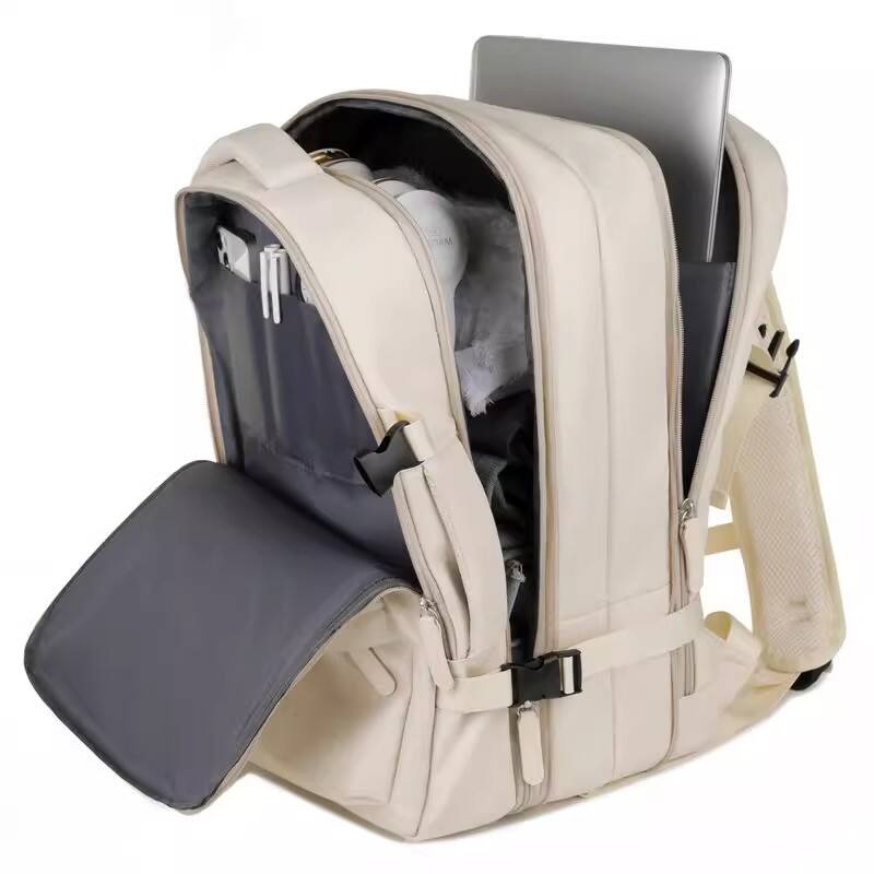 Top Sale Custom Nylon Large Capacity Flight Travel Backpack Carry on Expandable Anti-Theft Laptop Backpack for Women Men factory