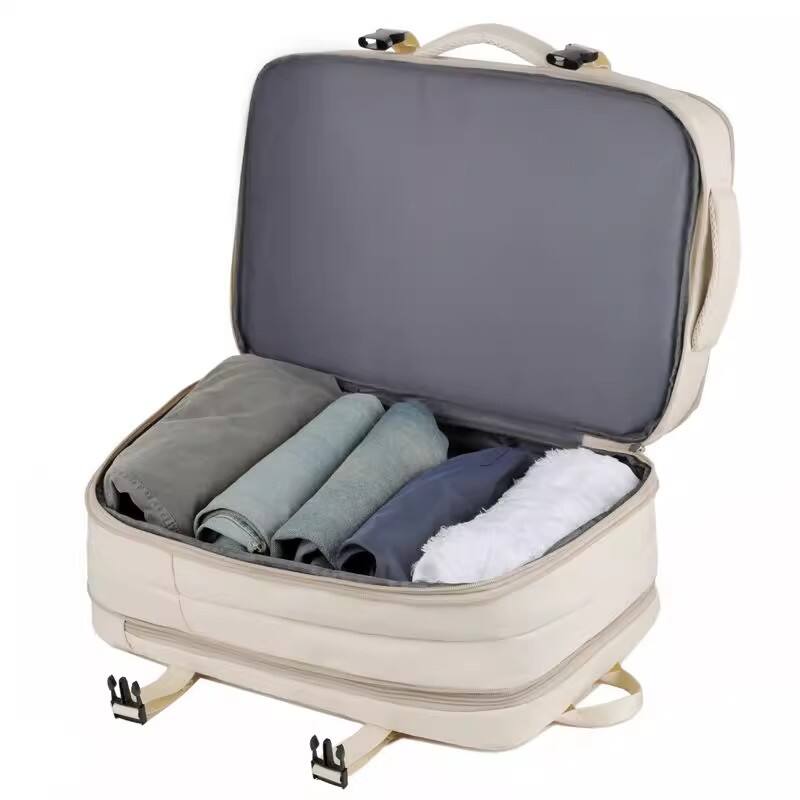 Top Sale Custom Nylon Large Capacity Flight Travel Backpack Carry on Expandable Anti-Theft Laptop Backpack for Women Men details