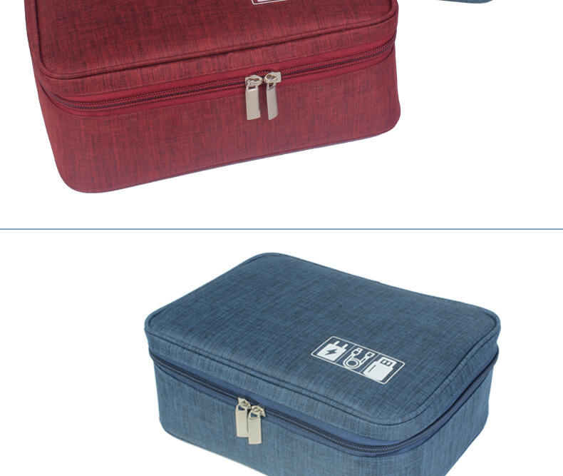 Custom Bag logo Portable Travel Organizer Bags Earphone Digital Case Electronics Accessories Cable Organiser Storage Bag details