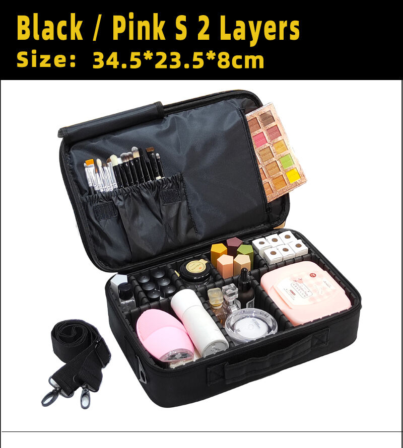 Wholesale Large Waterproof Hard Shell Eva Makeup Bag Organizer Travel Cosmetic Case Nylon Hardcover Makeup Storage Box supplier