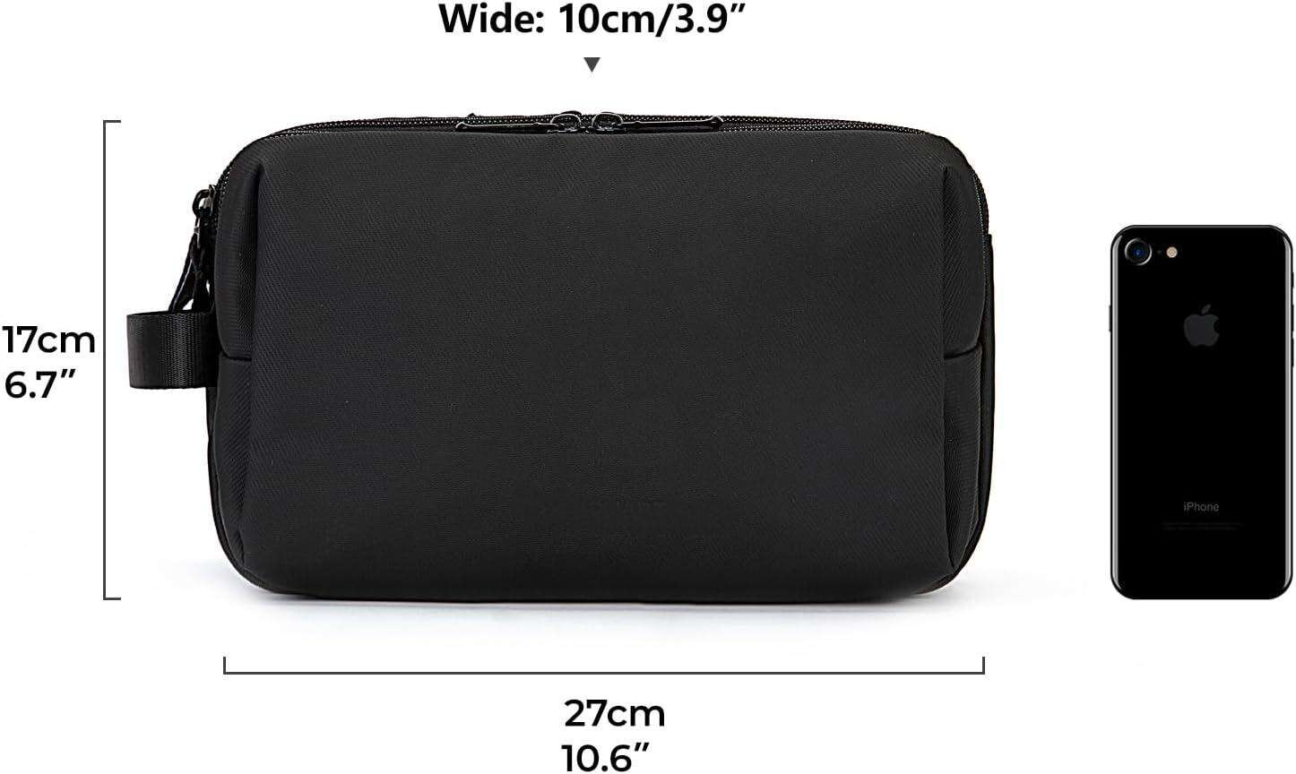 Customizable Nylon Waterproof Shaving Toiletries Cosmetic Bags Zipper Travel Shower Organizer for Men Women Customizable Logo factory