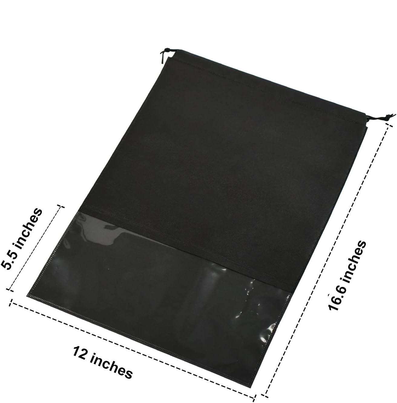 Custom Printed Logo Waterproof Travel Twill Drawstring Closure Non-Woven Fabric Shoe Dust Bag for Home Office Use Gift Packaging factory