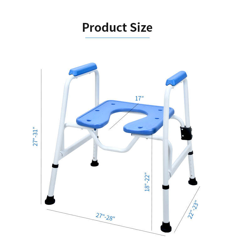 3 in 1 commode chair with adjustable height 125kg kdb603a-0