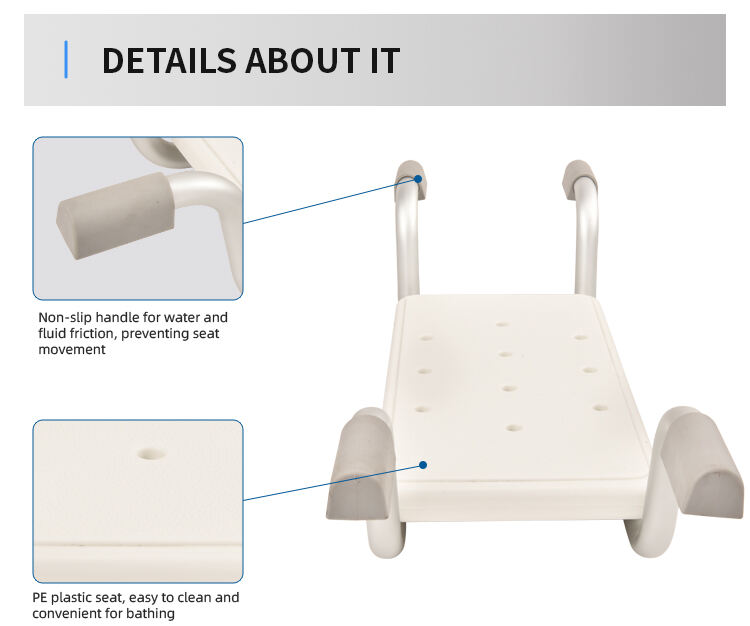 low leg bathtub shower stool aluminum frame kdb791c02-4