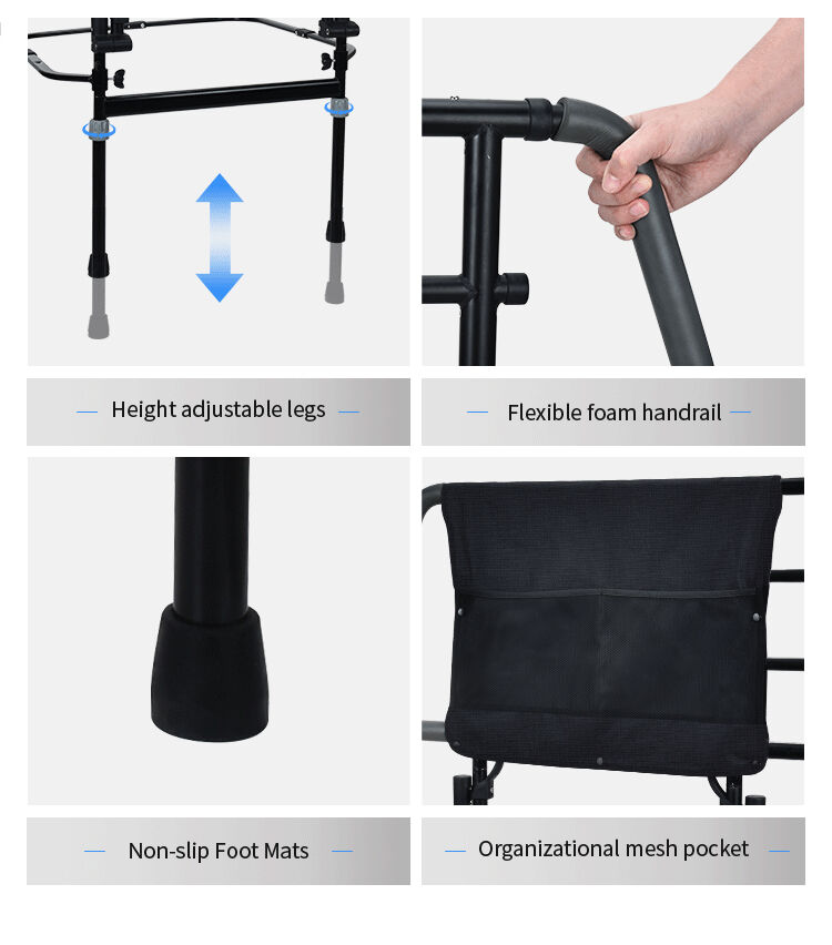 freestanding foldable bedside assist rail kdb504f-3