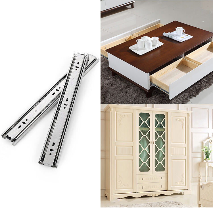 YUXING Ball Bearing Sliding Drawer Heavy Duty Soft Close Telescopic Channel Full Extension Drawer Slide for Kitchen manufacture