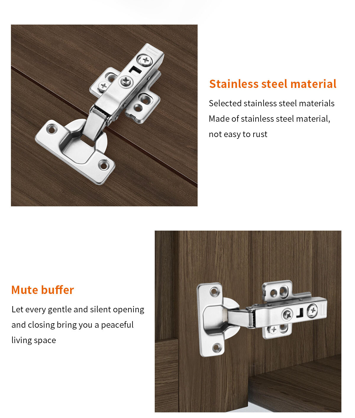 YUXING 3d Hydraulic Heavy Kitchen Adjustable Soft Close Clip on Door Cabinet Hinge Furniture Hinges details