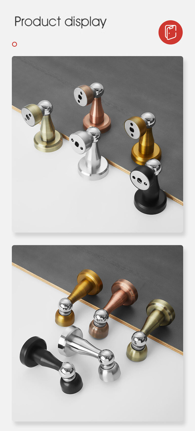YUXING Magnetic Garage Door Lock Stop Door Stopper Stainless Steel Door Stopper details