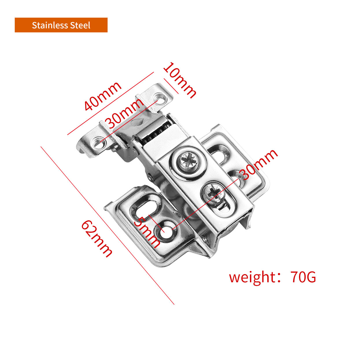YUXING Modern Aluminum Frame 35mm Stainless Steel Short Arm Hydraulic Furniture Hinge Kitchen Door Cabinet Hinges manufacture