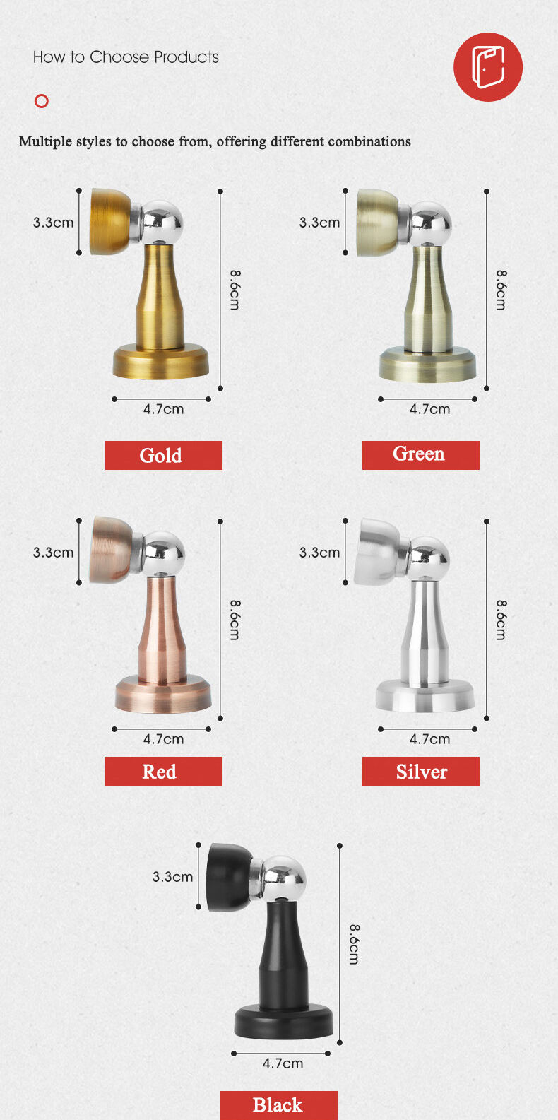 YUXING Magnetic Garage Door Lock Stop Door Stopper Stainless Steel Door Stopper manufacture