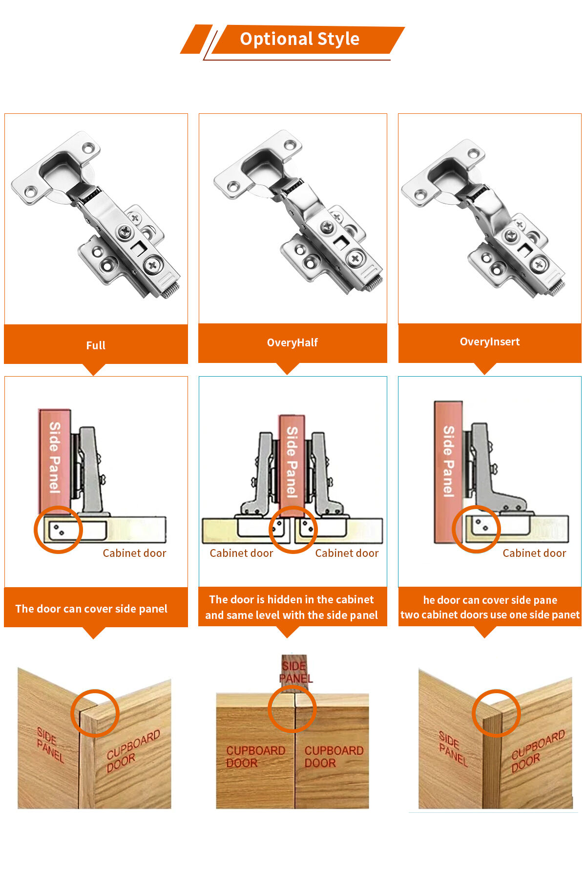 YUXING 3d Hydraulic Heavy Kitchen Adjustable Soft Close Clip on Door Cabinet Hinge Furniture Hinges details