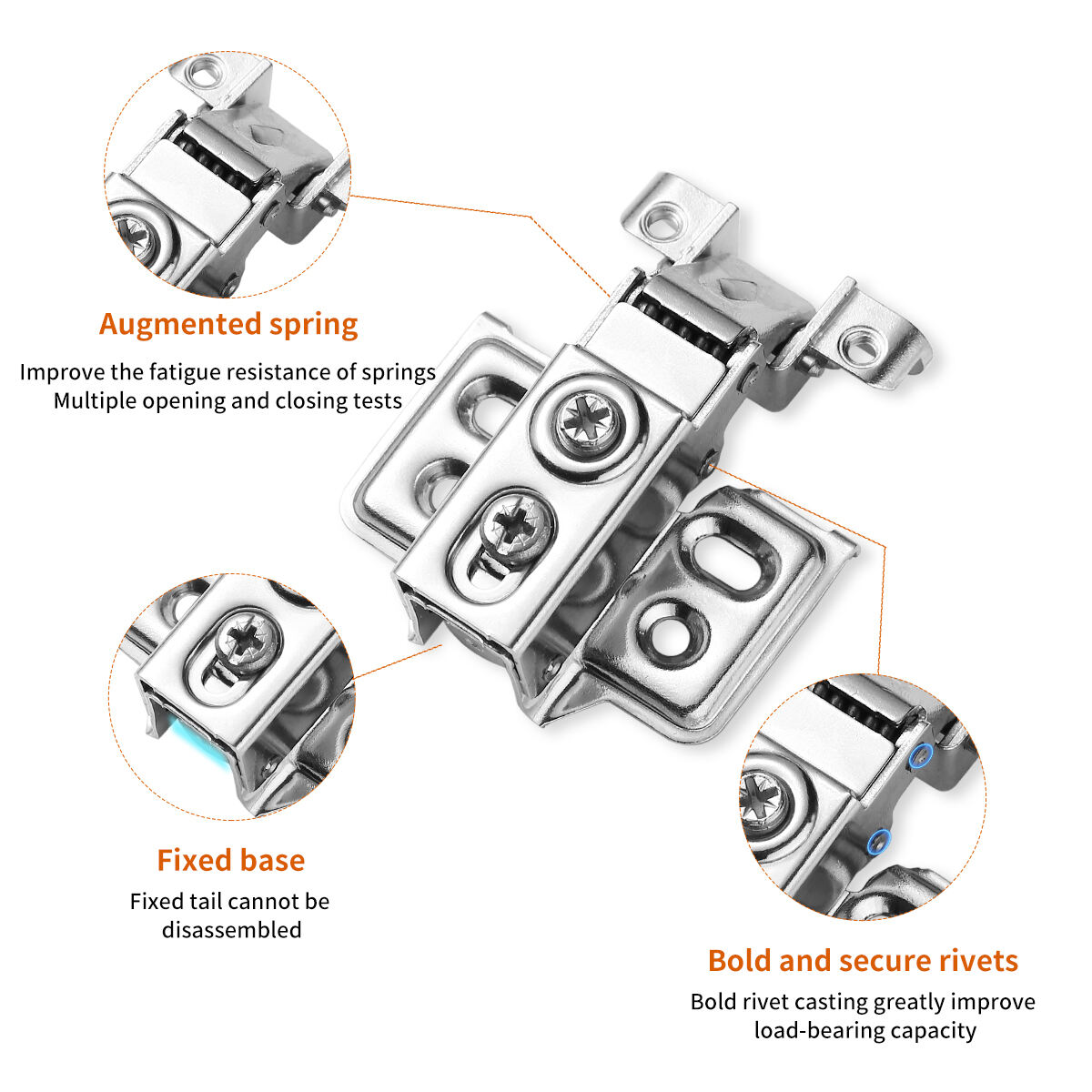 YUXING Modern Aluminum Frame 35mm Stainless Steel Short Arm Hydraulic Furniture Hinge Kitchen Door Cabinet Hinges supplier