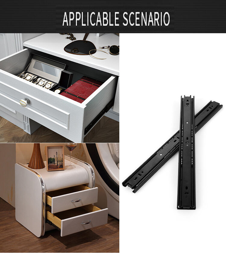 YUXING Ball Bearing Sliding Drawer Heavy Duty Soft Close Telescopic Channel Full Extension Drawer Slide for Kitchen manufacture